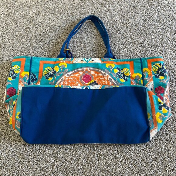 Debbie Katz Boho Floral Tote Bag With Tassel Accent By Debbie Katz - Picture 8 of 12